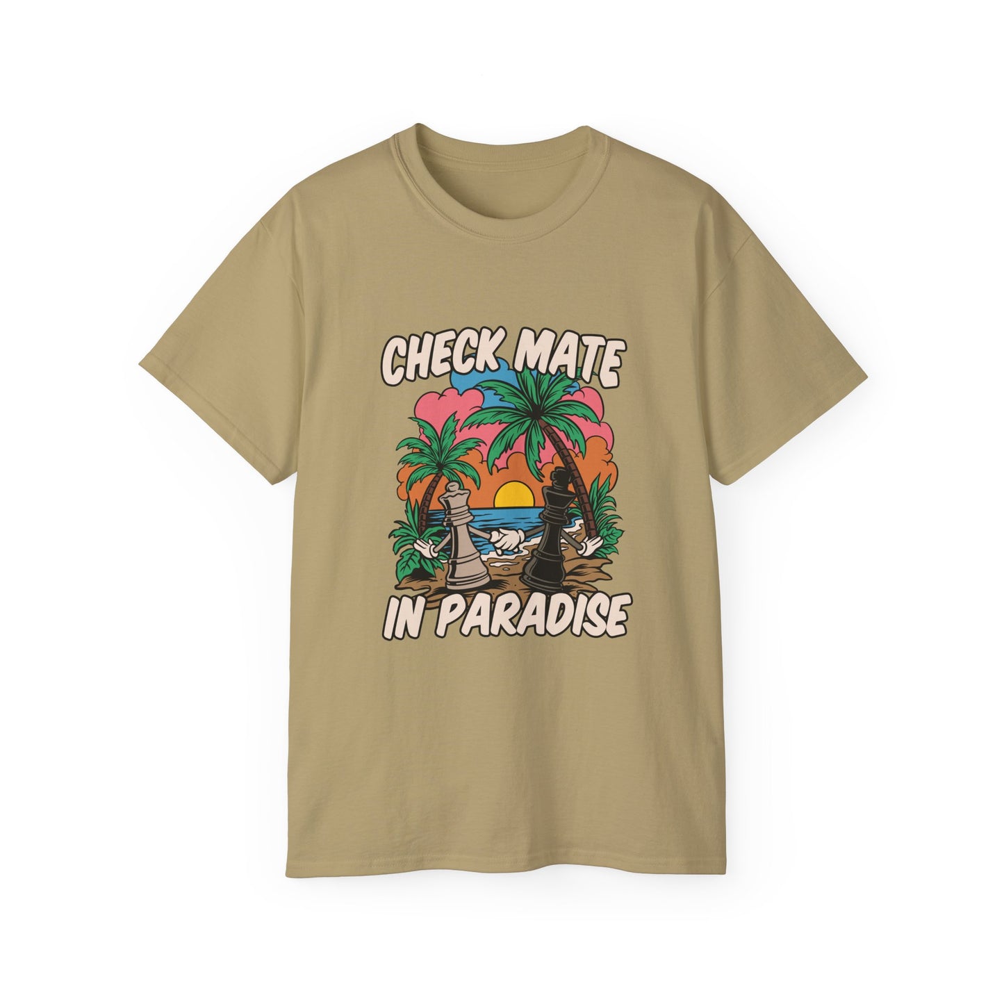 Check Mate in Paradise Chess Shirt – Unisex Gift for Players & Fans
