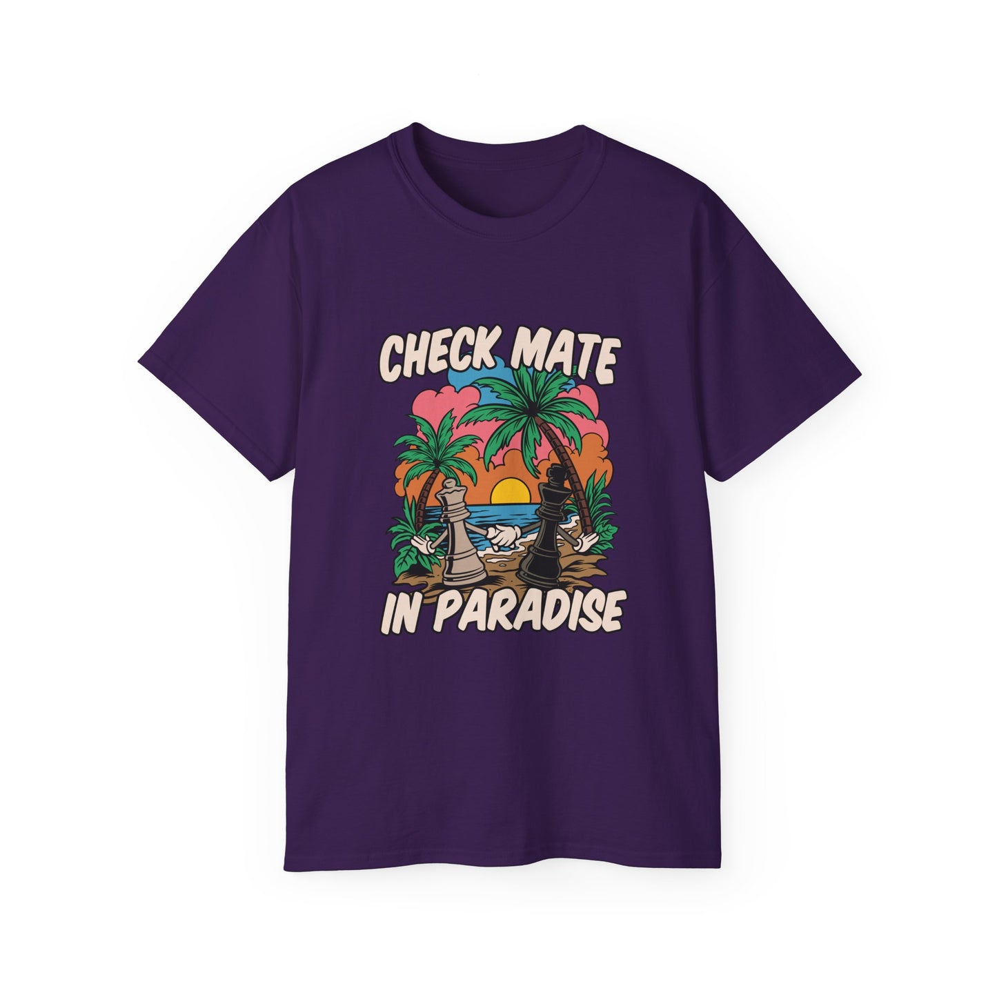 Check Mate in Paradise Chess Shirt – Unisex Gift for Players & Fans