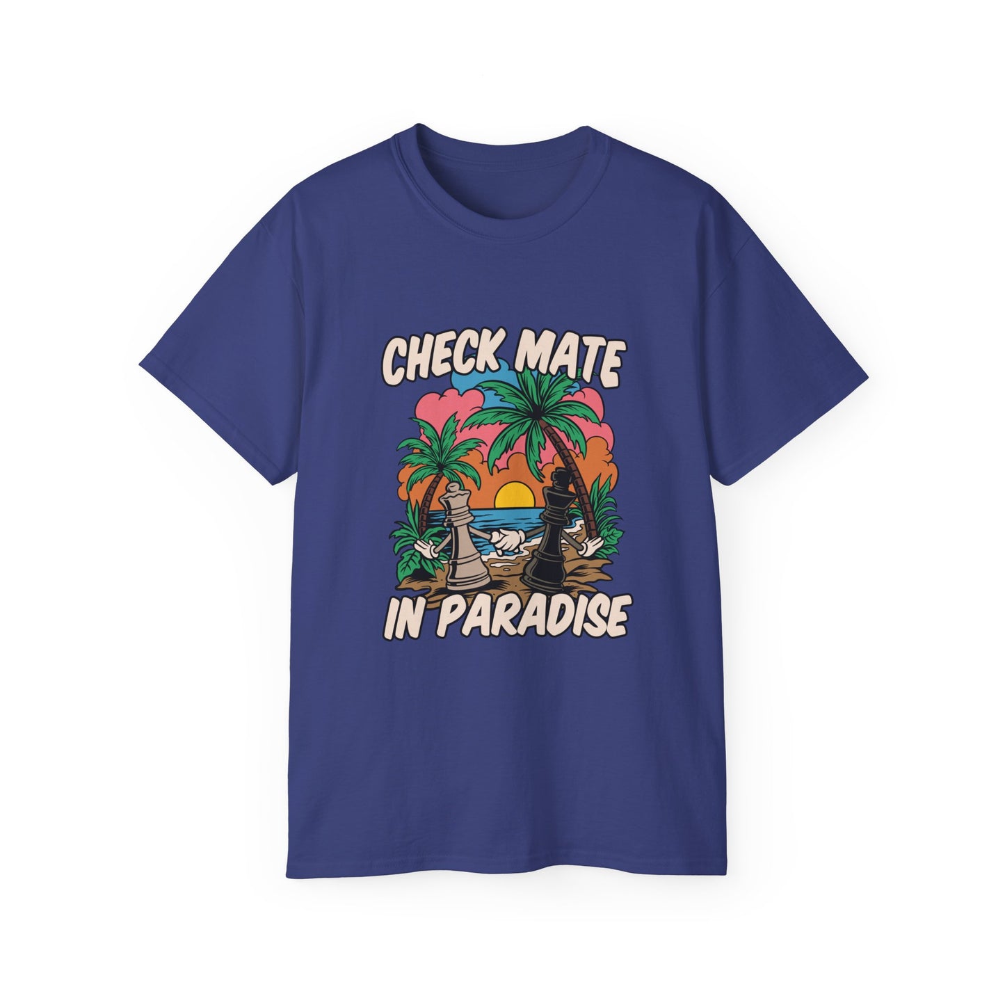 Check Mate in Paradise Chess Shirt – Unisex Gift for Players & Fans
