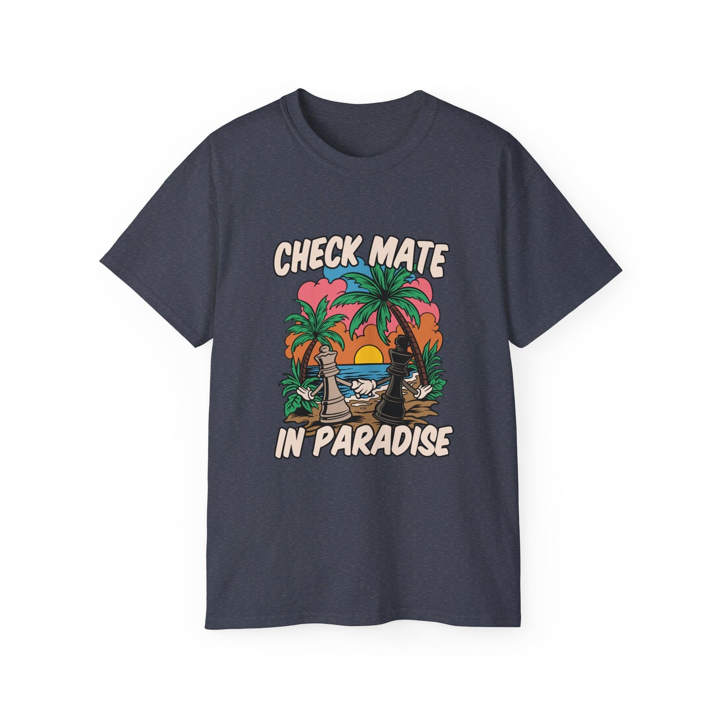 Check Mate in Paradise Chess Shirt – Unisex Gift for Players & Fans