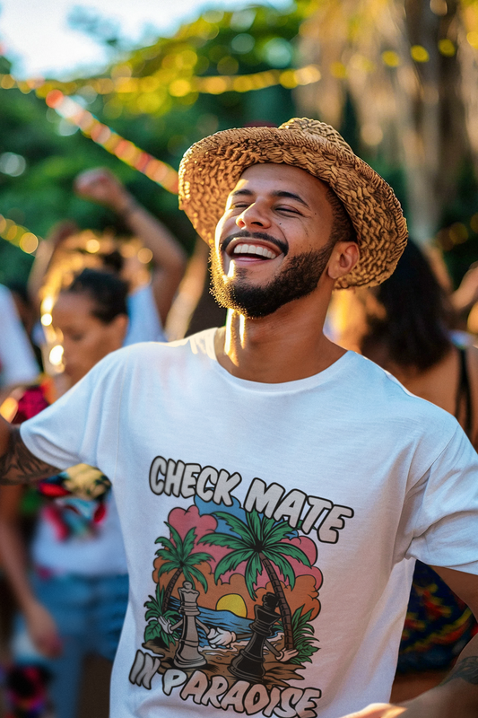 Check Mate in Paradise Chess Shirt – Unisex Gift for Players & Fans